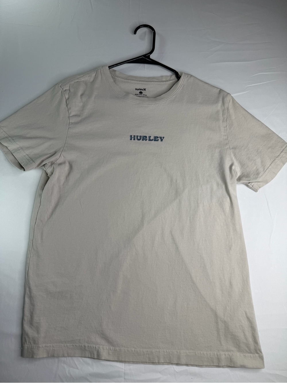 Hurley Men's Cream Short Sleeve Logo Tee